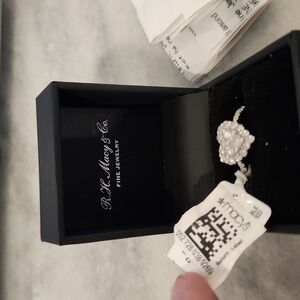 Womens size 7 heart diamond ring sterling silver see receipt never worn